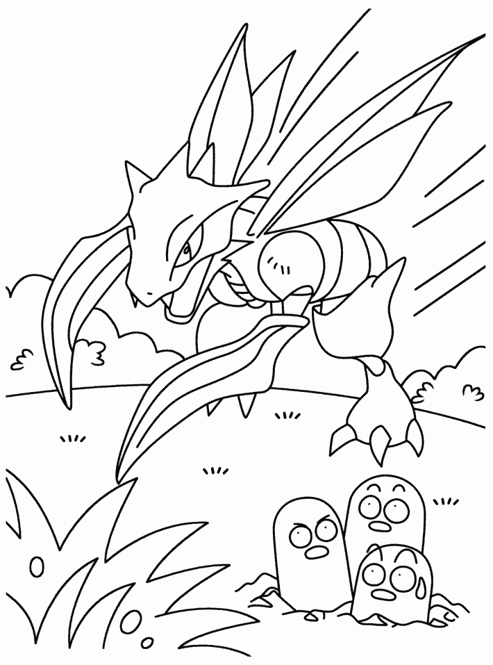 Plansa de colorat cu Pokemon 74 72